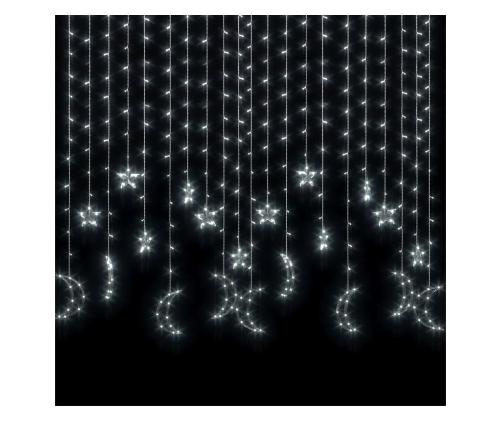 Svjetla mjeseca i zvijezda, 345 LED-ica, hladno bijela, s daljinskim upravljačem - 3