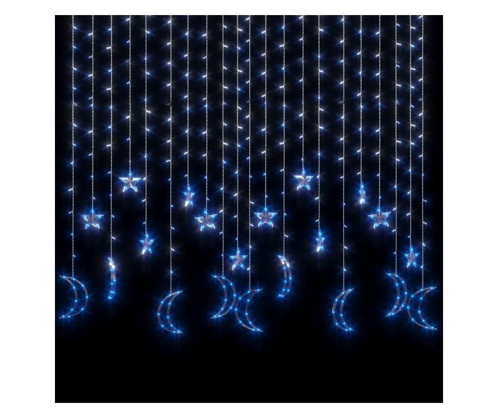 Svjetla mjeseca i zvijezda, 345 LED-ica, plava, s daljinskim upravljačem - 4