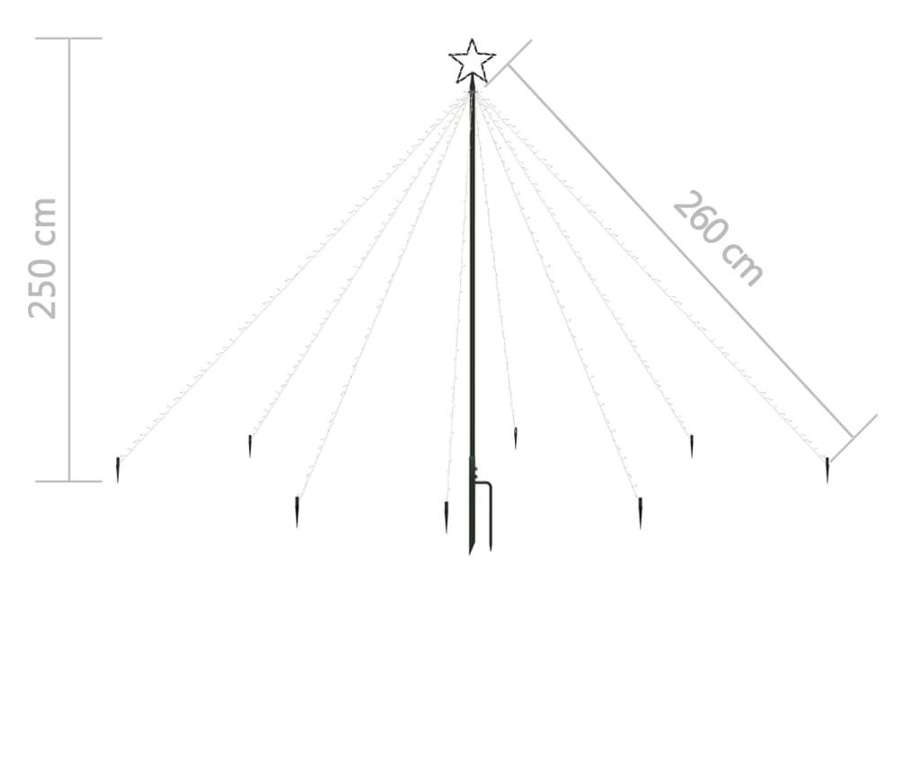 Svjetla za božićno drvce, 400 LED-ica, plava, 2,5 m - 8