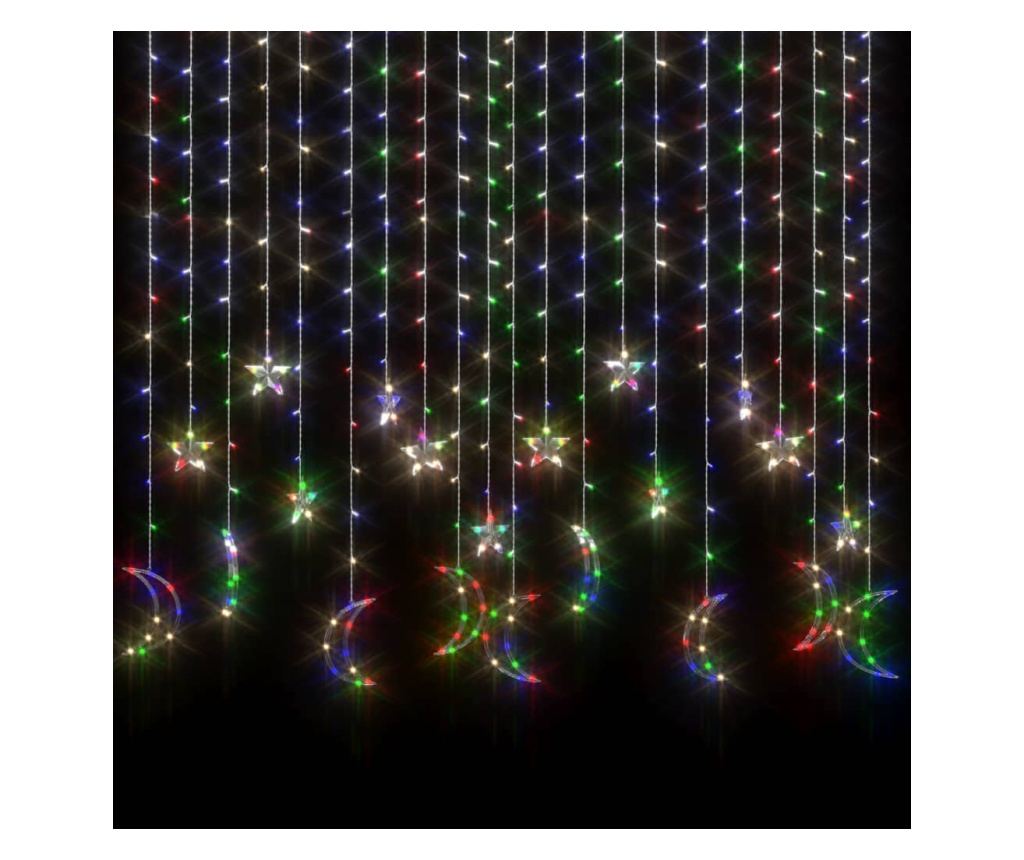 Svjetla mjeseca i zvijezda, 345 LED-ica, višebojna, s daljinskim upravljačem - 5