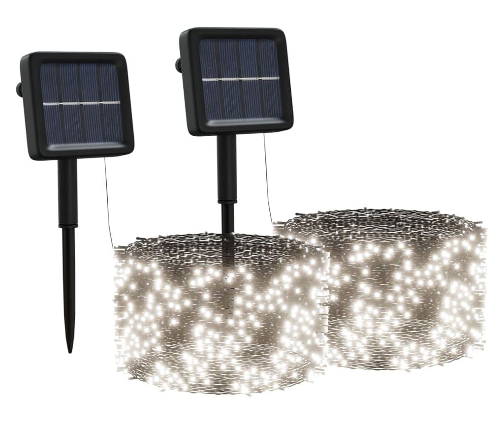 Solarna bajkovita svjetla 2 kom x 200 LED hladno bijela unutarnja/vanjska - 2