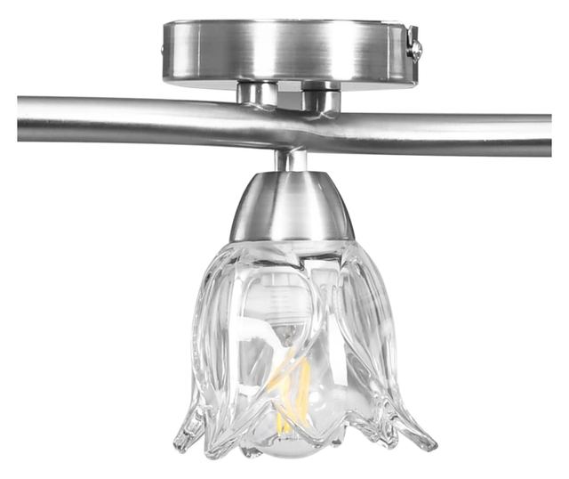 Полилей със стъклени абажури, за 3 крушки Е14, лале