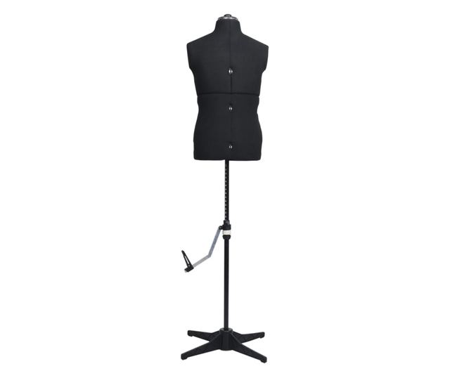 Manechin croitorie reglabil barbati, negru, dimensiune 37-45