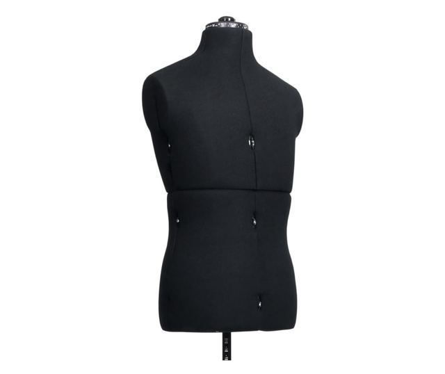 Manechin croitorie reglabil barbati, negru, dimensiune 37-45