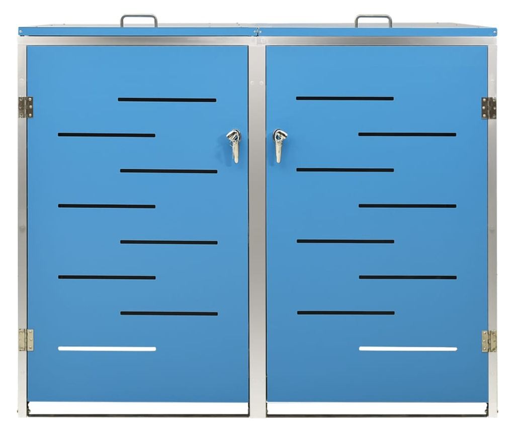 Spremište za dvije kante za smeće 138 x 77,5 x 115,5 cm čelično - 12