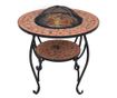 Stol s vatrom, mozaik, ciglast, 68 cm, keramika thumbnail 3