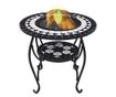Stol s vatrom, mozaik, crno-bijeli, 68 cm, keramika thumbnail 1