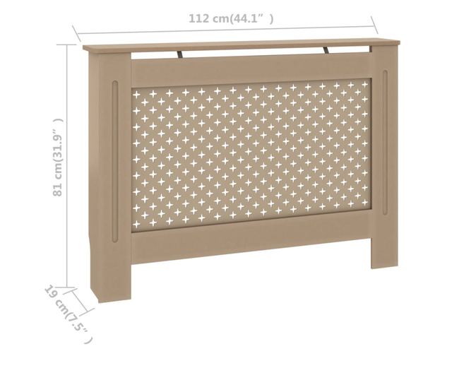 Pokrov za radijator 112 x 19 x 81 cm MDF