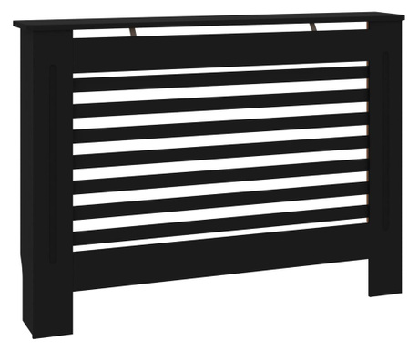 Kryt na radiátor černý 112 x 19 x 81 cm MDF