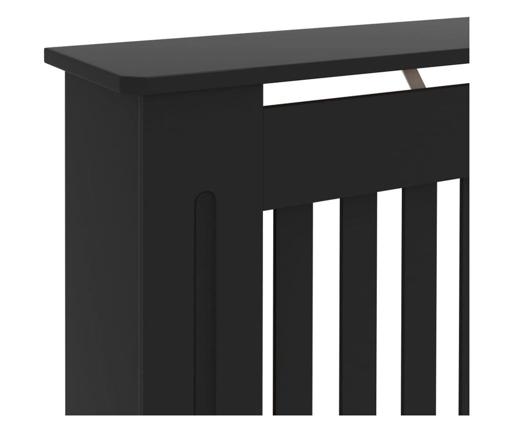 Mască pentru calorifer, negru, 152 x 19 x 81 cm, MDF - Vivre