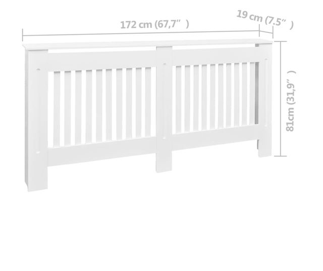 Pokrov za Radijator Bijeli MDF 172 cm