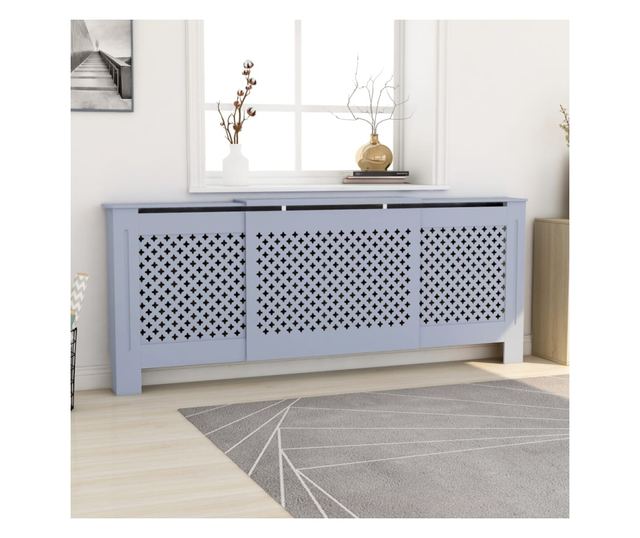 Pokrov za radijator MDF sivi 205 cm