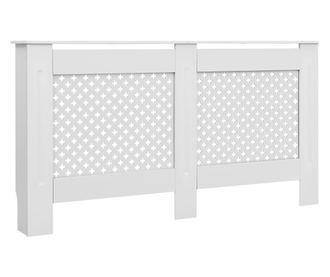 Pokrov za radijator bijeli 152 x 19 x 81,5 cm MDF