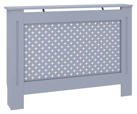 Pokrov za radijator antracit 112 x 19 x 81 cm MDF