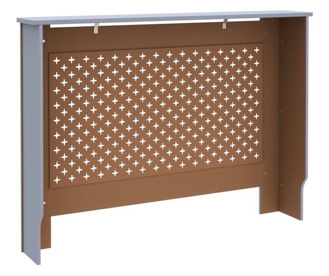 Pokrov za radijator antracit 112 x 19 x 81 cm MDF