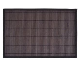 242110 6 Bamboo Placemats 30 x 45 cm Dark Brown