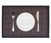 242110 6 Bamboo Placemats 30 x 45 cm Dark Brown