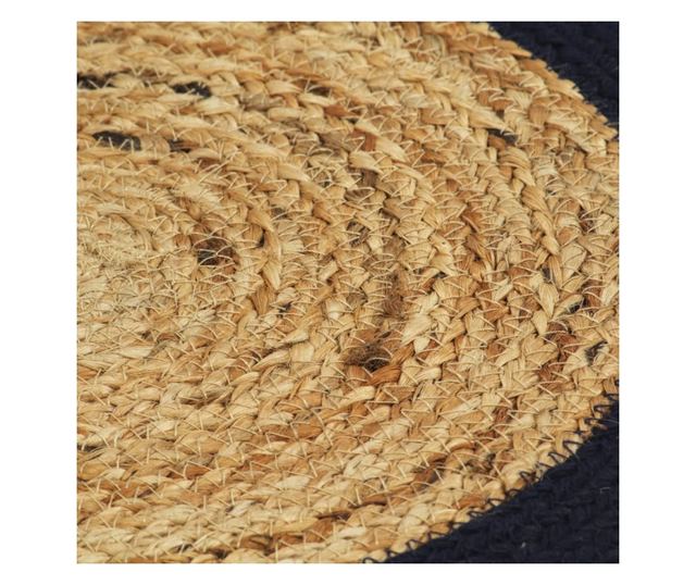 Podmetači 4 kom prirodna i modra boja 38 cm od jute i pamuka