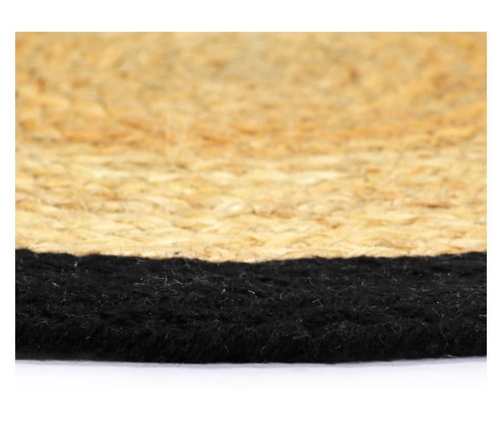 Podmetači 4 kom prirodna i crna boja 38 cm od jute i pamuka - 5