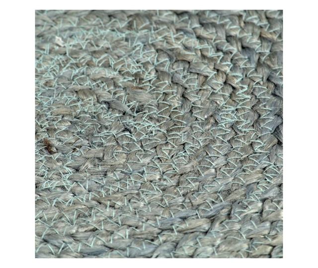 Салфетки за маса, 6 бр., маслиненозелени, 38 см, юта, кръгли