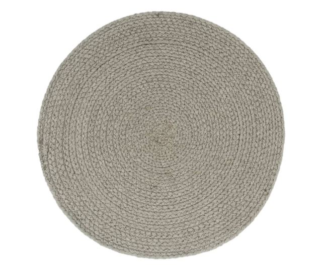 Podmetači 6 kom obični/sivi 38 cm okrugli pamučni