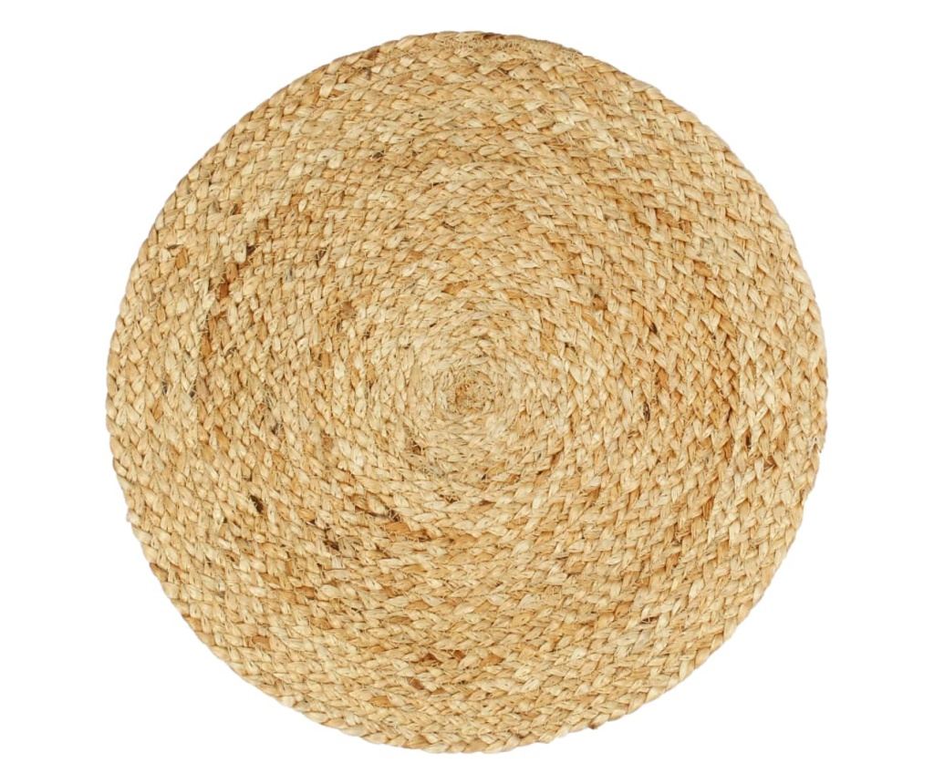 Podmetači 6 kom obični/prirodni 38 cm okrugli od jute - 2