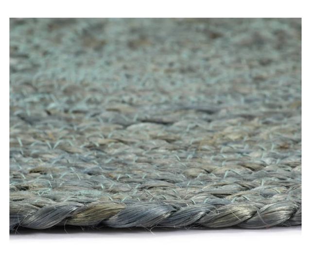 Салфетки за маса, 6 бр., маслиненозелени, 38 см, юта, кръгли