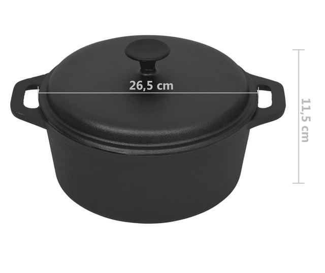 Тенджера Ø26,5 см, чугун