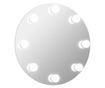 Стенно огледало с LED лампи, кръгло, стъкло