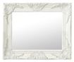 Oglindă de perete în stil baroc, alb, 50 x 40 cm