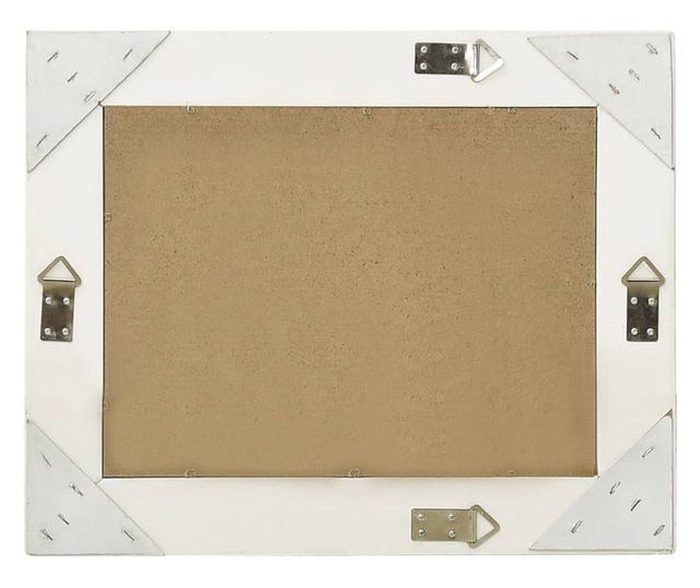 Oglindă de perete în stil baroc, alb, 50 x 40 cm