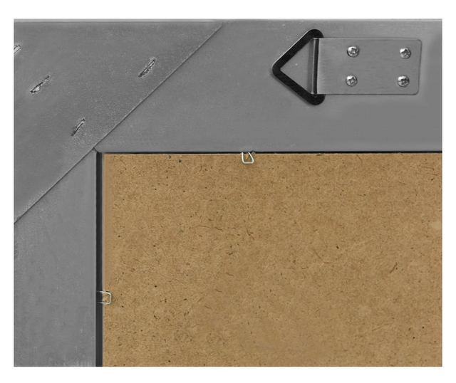 Lustro ścienne w stylu barokowym, czarne, 60 x 60 cm