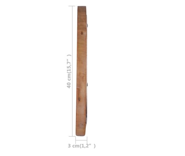 Zidno ogledalo od tikovine 40 cm okruglo