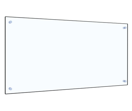 Кухненски гръб, прозрачен, 100x50 см, закалено стъкло