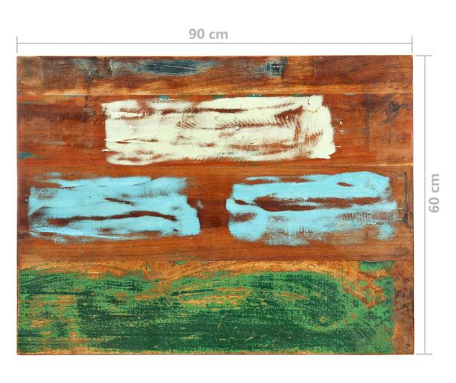 Blat masa dreptunghiular 60x90 cm lemn masiv reciclat 25-27 mm