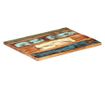 Blat masa dreptunghiular 70x80 cm lemn masiv reciclat 25-27 mm