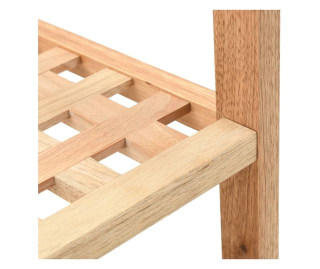 Ormarić za cipele od masivnog oraha, 69 x 26 x 81 cm