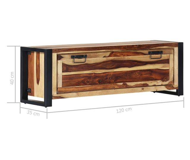 Ormarić za cipele, 120 x 35 x 40 cm, masivno drvo sheesham