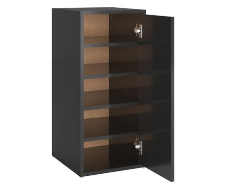 Pantofar, negru extralucios, 32x35x70 cm, PAL