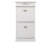 Pantofar, alb, 50 x 28 x 98 cm, lemn de paulownia