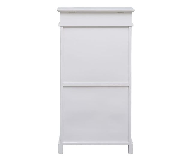 Pantofar, alb, 50 x 28 x 98 cm, lemn de paulownia