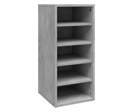 Шкаф за обувки, бетонно сив, 31,5x35x70 см, ПДЧ