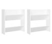 Pantofare de perete, 2 buc., alb, 60x18x60 cm PAL