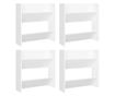 Pantofare de perete, 4 buc., alb, 60x18x60 cm PAL