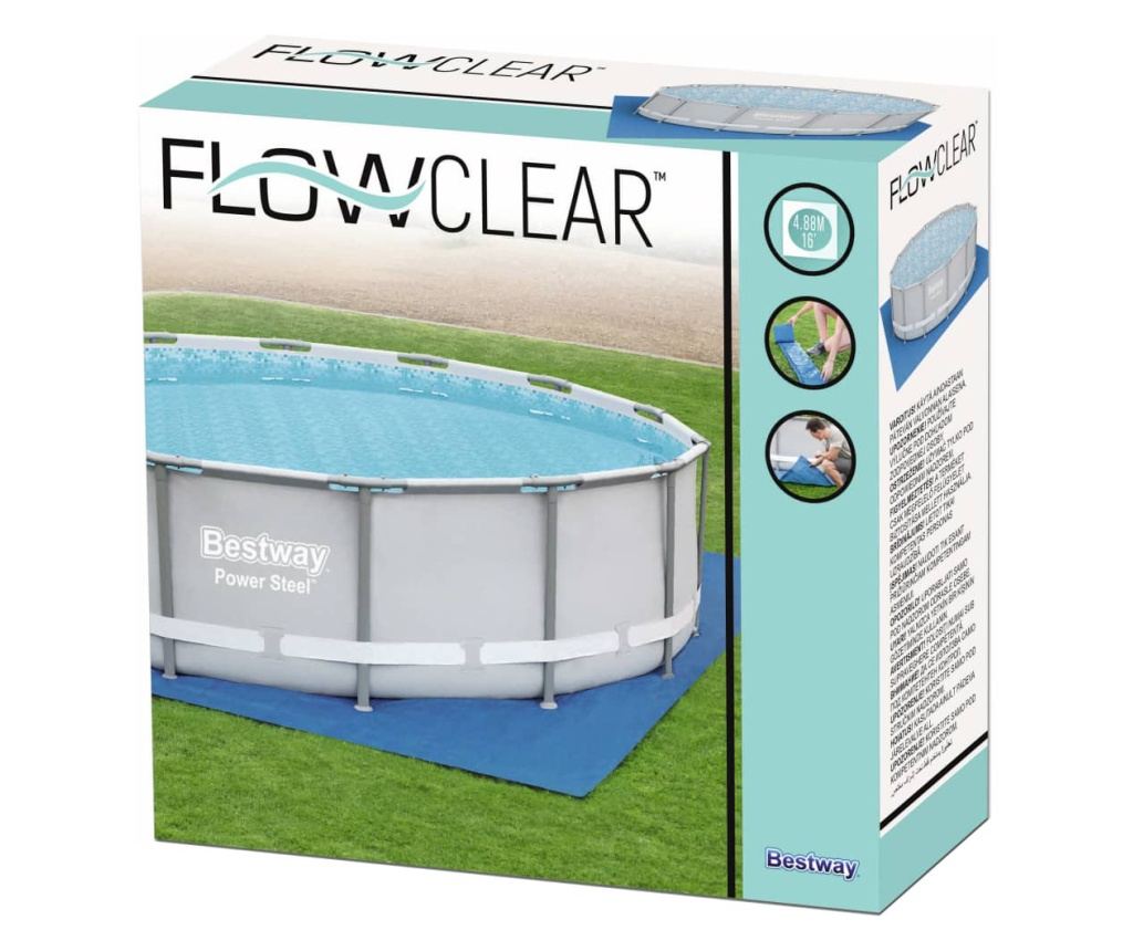 Bestway Pânză de sol pentru piscină Flowclear, 488 x 488 cm - 9