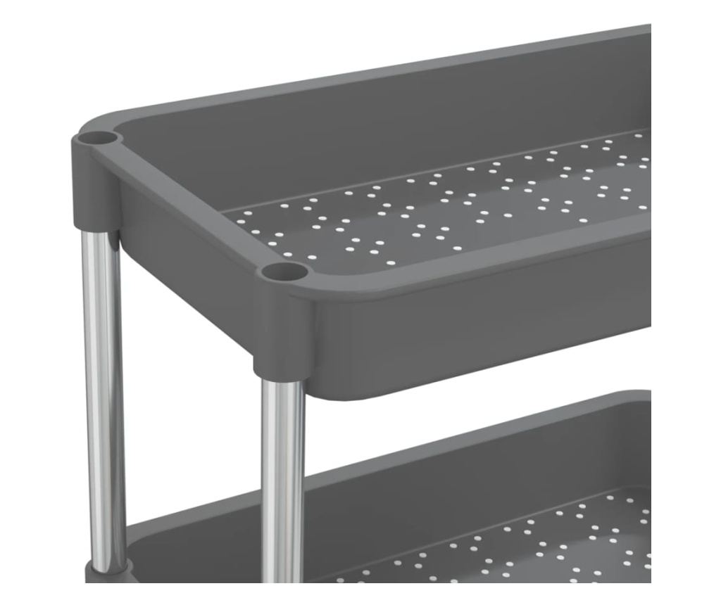 Kuhinjska kolica s 5 razina siva 40x22x116 cm željezo i ABS - 5