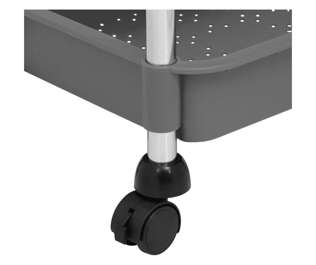 Kuhinjska kolica s 5 razina siva 40x22x116 cm željezo i ABS - 6