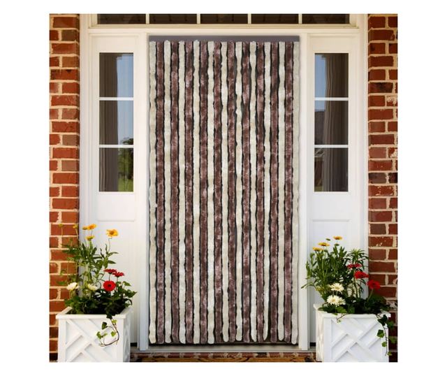 Zastor protiv insekata bež-svjetlosmeđi 56 x 200 cm šenil