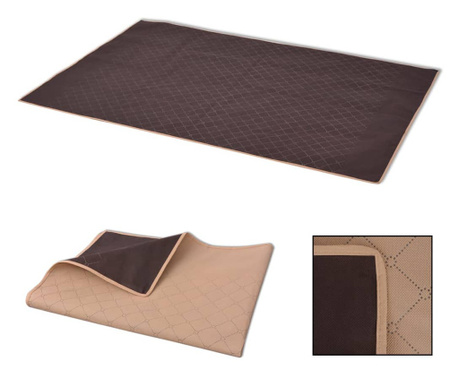 Одеяло за пикник, бежово и кафяво, 100x150 см
