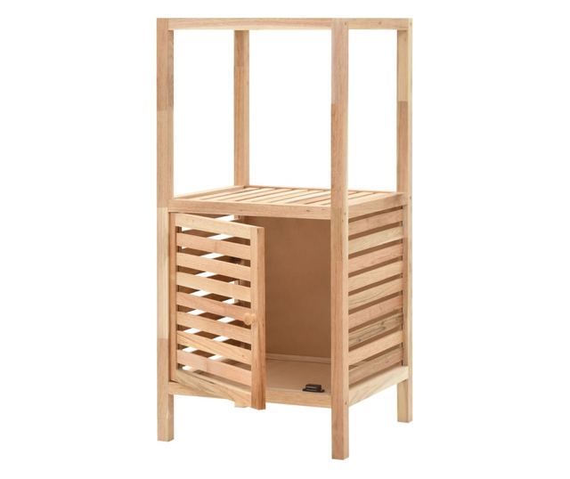 Dulap depozitare baie, 39,5x35,5x86 cm, lemn de nuc masiv